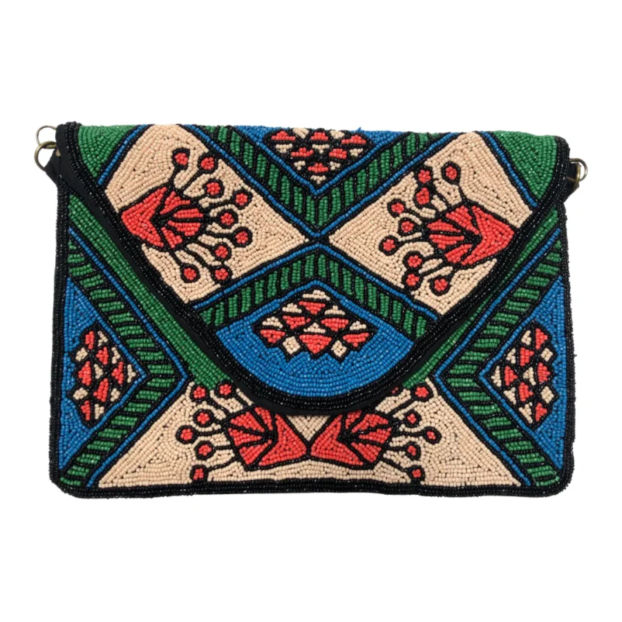 Zuri ProteaXNdebele Hand Beaded Clutch Bag