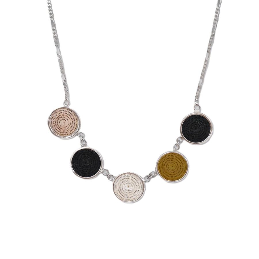 Five Disc Necklace (Mother of Pearl)