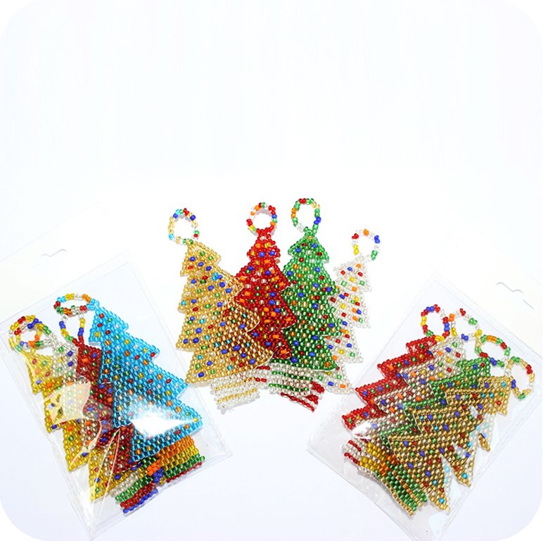 Beaded Christmas Trees (Set of Four)