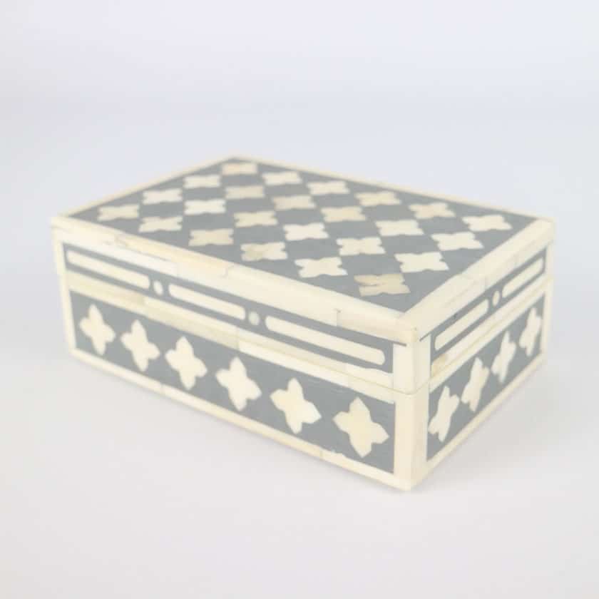 Bone Box Grey and White Inlay (Small)