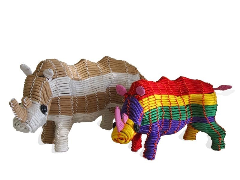 Africa in Colour Rope Animals (Rhino)