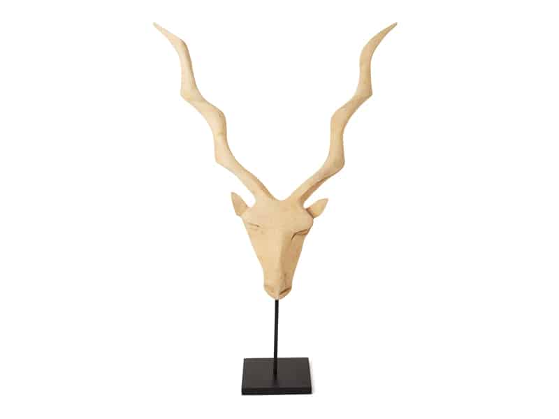 Kudu Head Sculpture - Natural