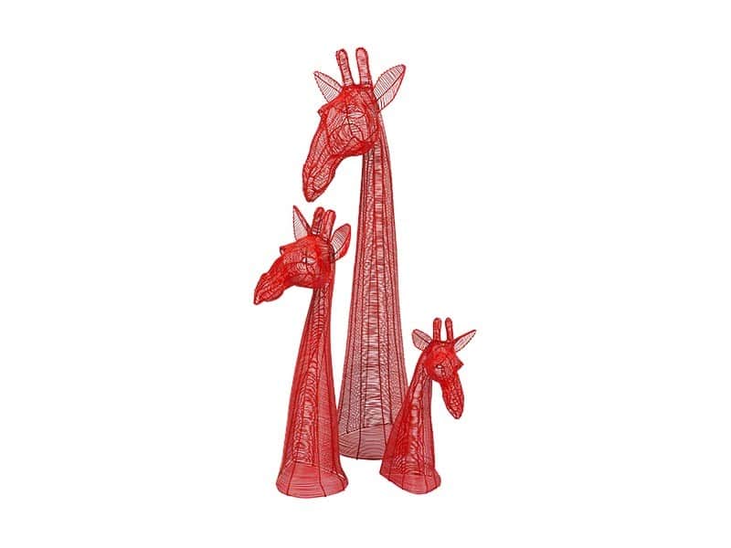 Alternative view of Giraffe Wire Busts