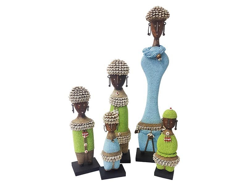 Lime and Light Blue Namji Doll Story (Five Piece Set)