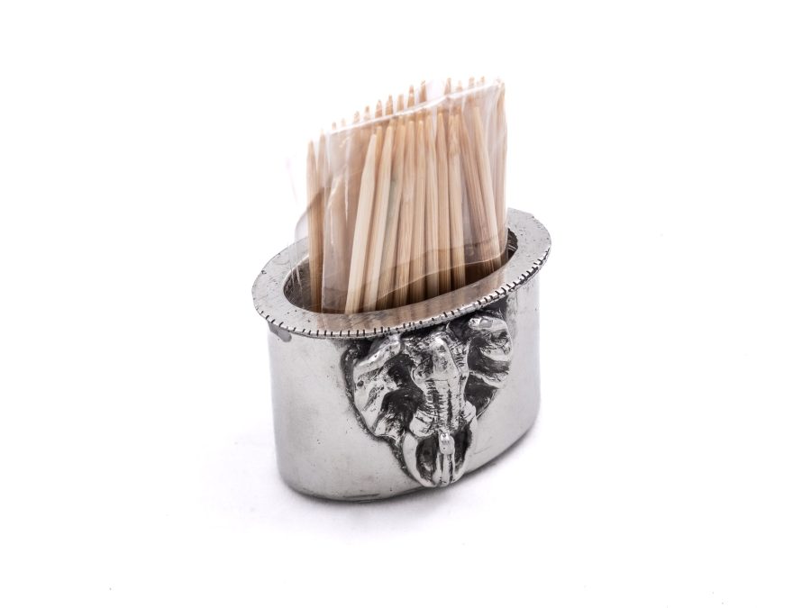 Alternative view of Elephant Head Toothpick Holder