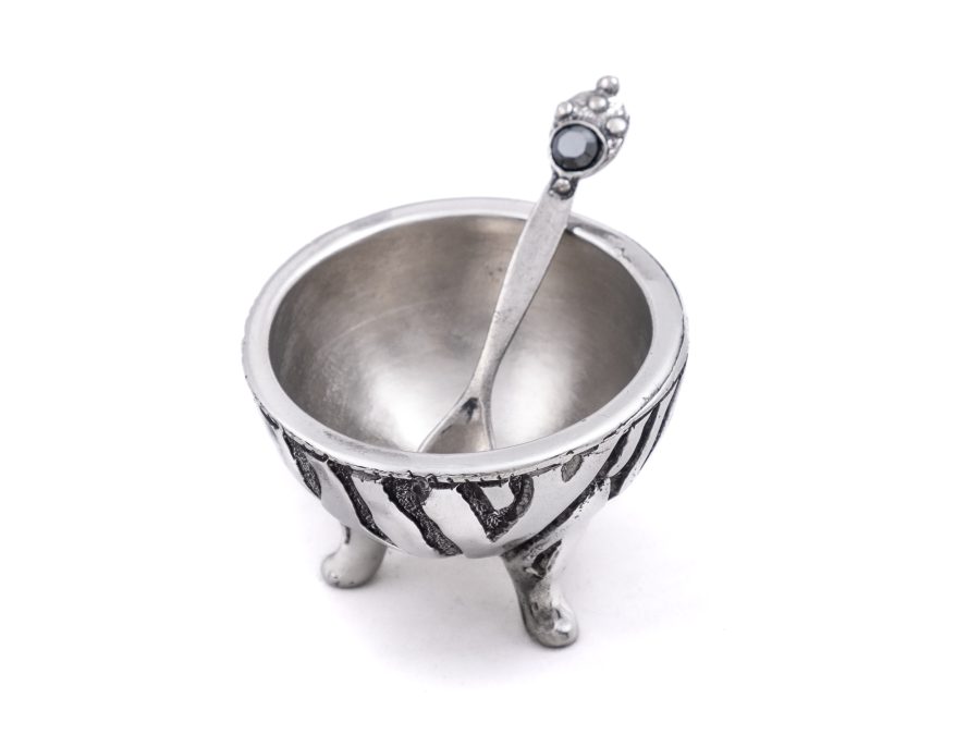 Zebra 3-Legged Pot & Spoon