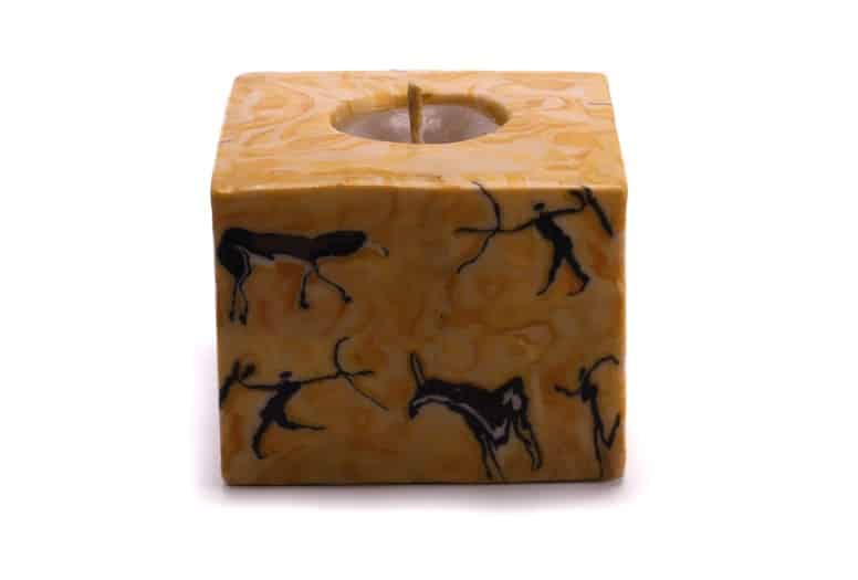 Alternative view of Cube Candle - Bushmen