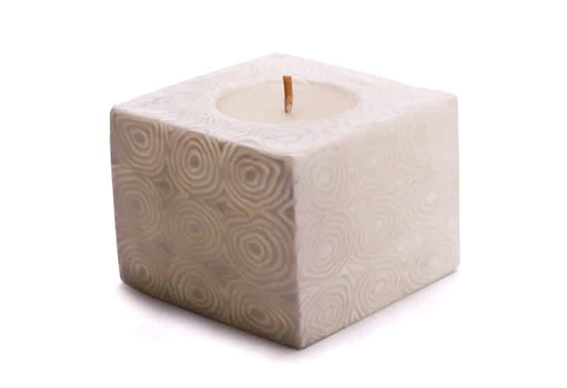 Cube Candle - White Congo