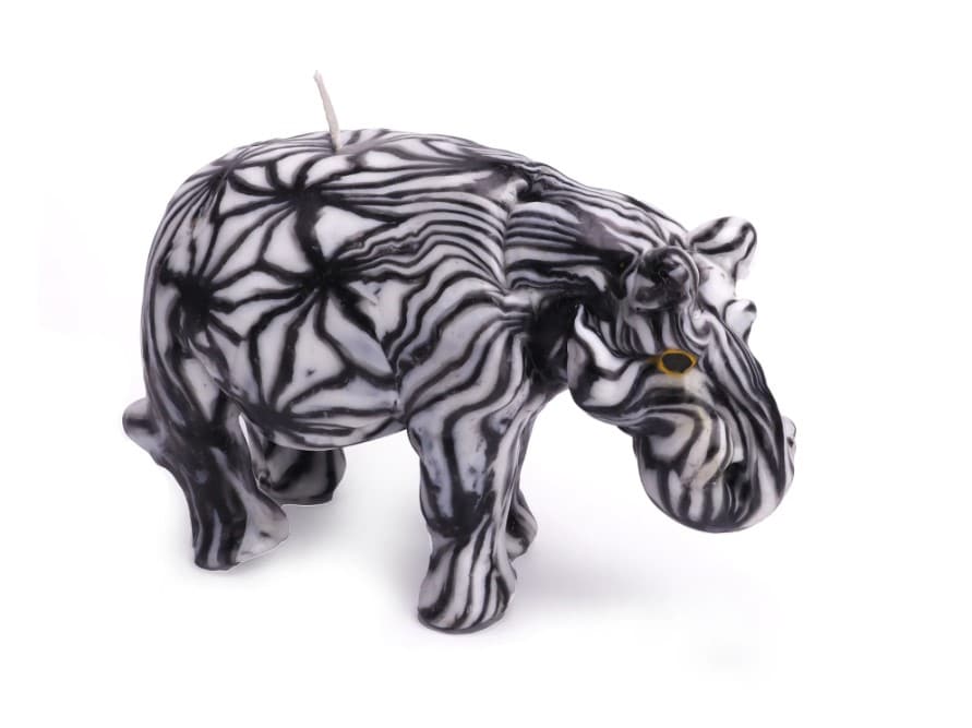 Hippo Candle - Black Web