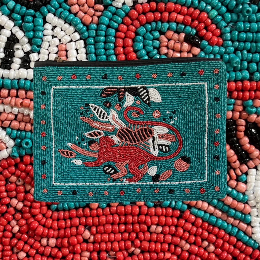 Alternative view of The Heart of Monkey Beaded Clutch Bag