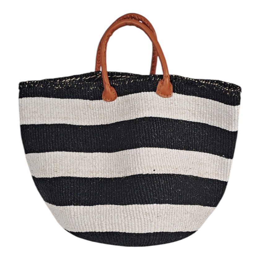 Bag PVC Beach Stripe Black & White Assorted