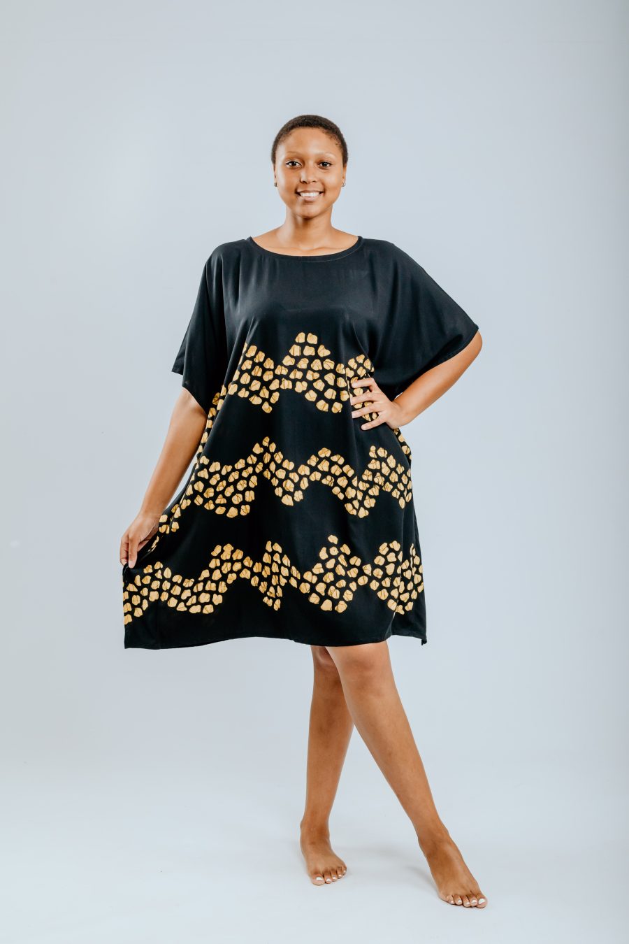 Kaftan - Black & Mustard - Mdzimba