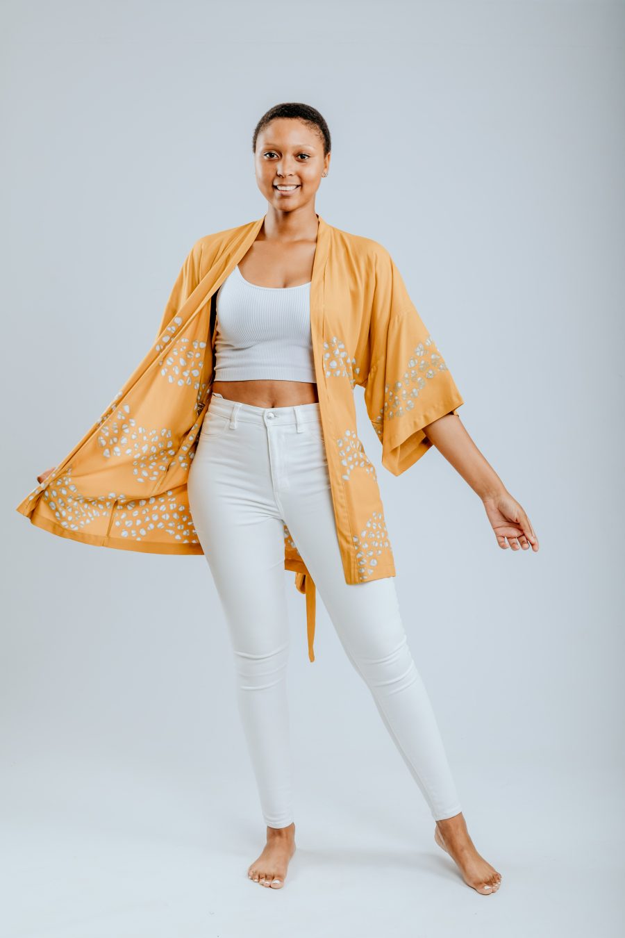 Kimono - Mustard & Silver - Mdzimba