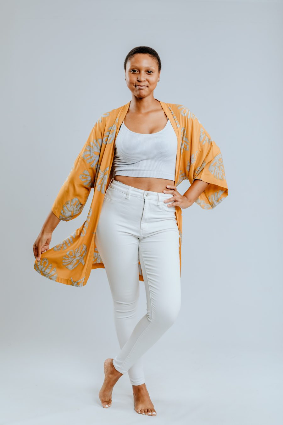 Kimono - Mustard & Silver - Monsteria