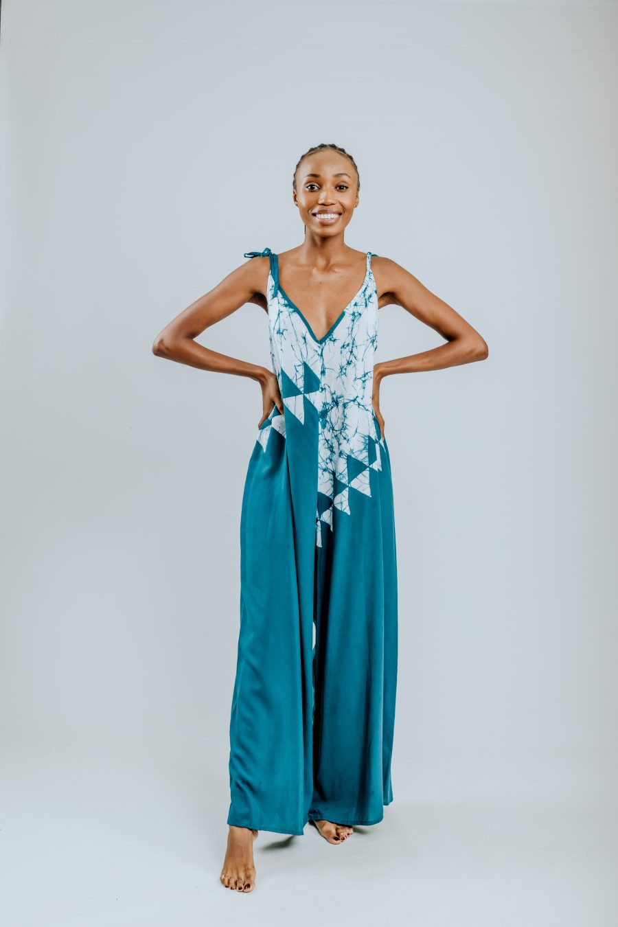 Jumpsuit - Petrol - Diamonds