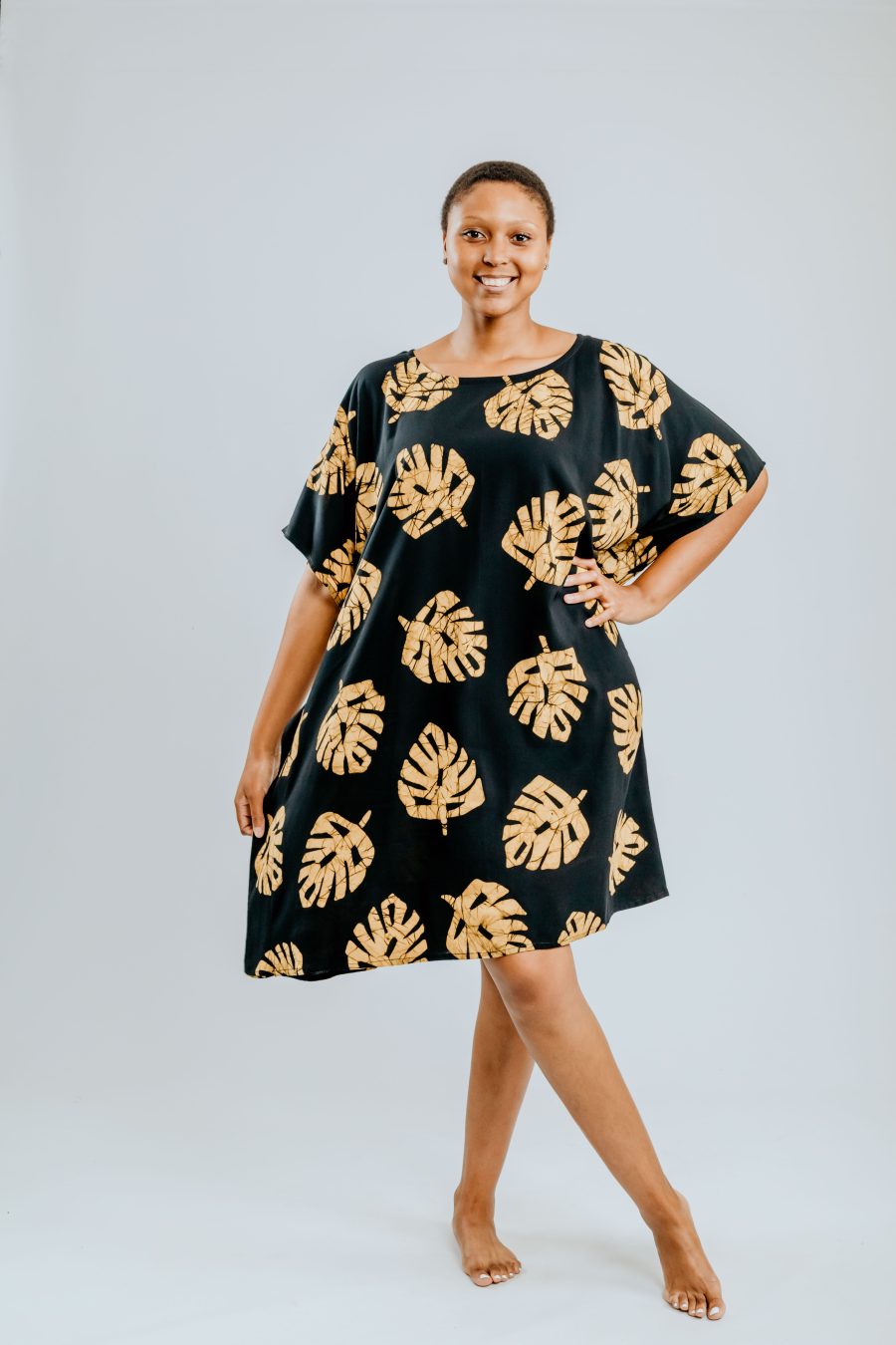 Kaftan - Black & Mustard - Monsteria