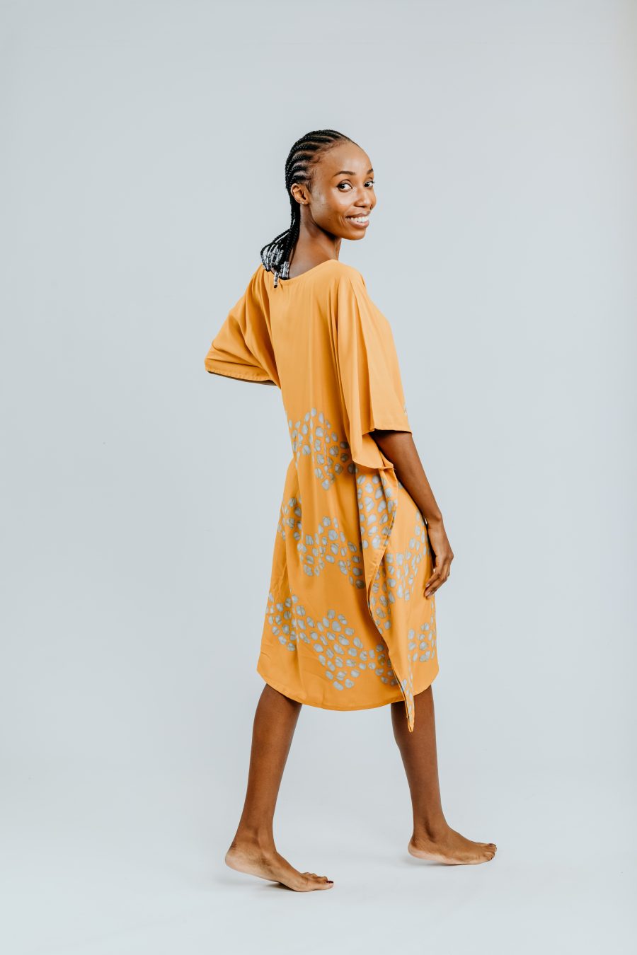 Kaftan - Mustard & Silver - Mdzimba