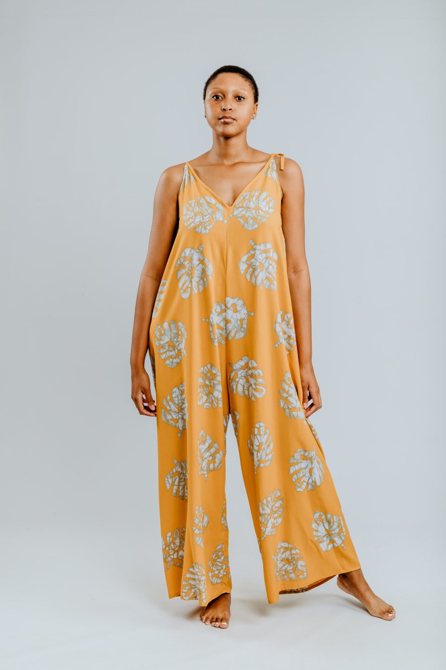 Jumpsuit - Mustard & Silver - Monsteria