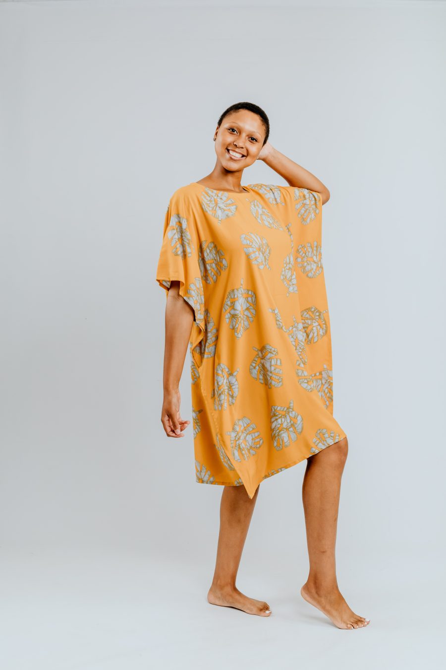 Alternative view of Kaftan - Mustard & Silver - Monsteria