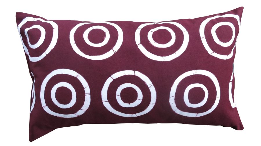 Cushion Cover - Mbabane: Double Rings (Marsala)