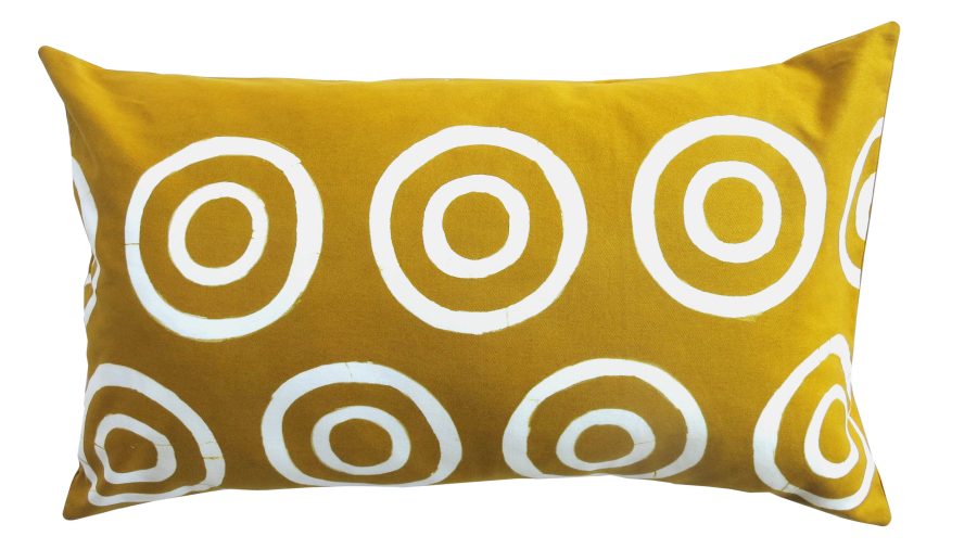 Cushion Cover - Mbabane: Double Rings (Mustard)