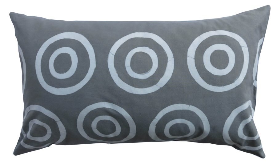 Cushion Cover - Mbabane: Double Rings (Charcoal)