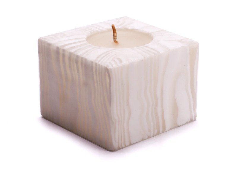 Cube Candle - Bamboo White