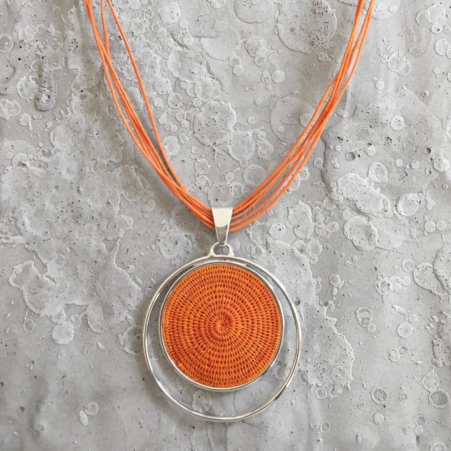 Eclipse Statement Necklace (Coral)