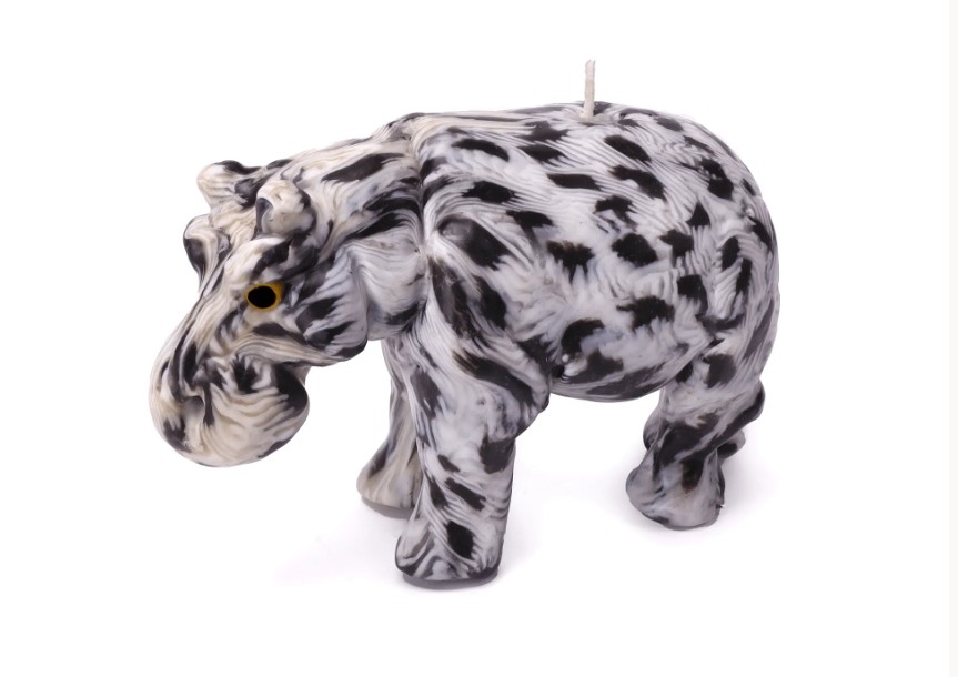 Hippo Candle - Dalmatian Pattern