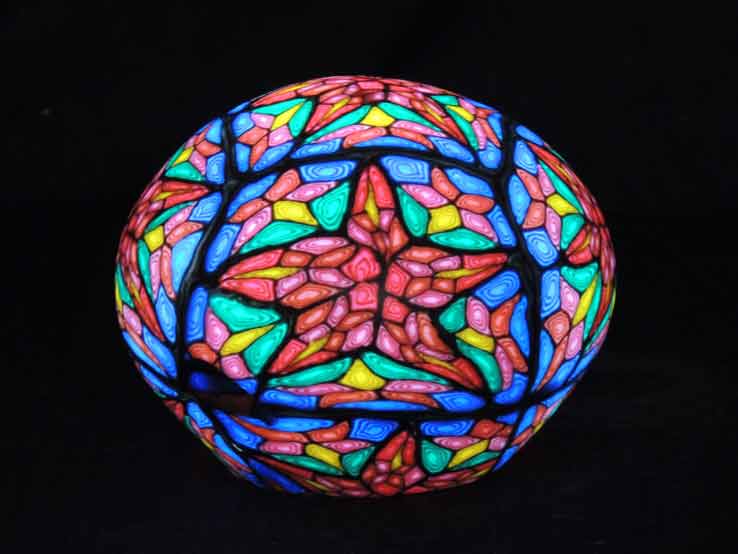 LED Wax Lamp Swazi Pot (Teal Rosetta)