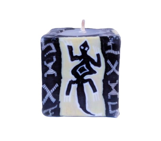 Cube Candle - Lizard Mudcloth