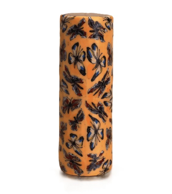 Pillar Candle - Yellow Butterfly
