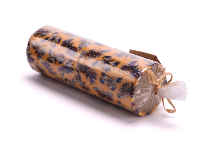 Alternative view of Pillar Candle - Yellow Butterfly