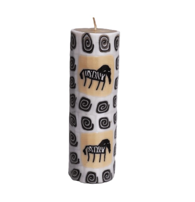 Pillar Candle - Zebra Toon