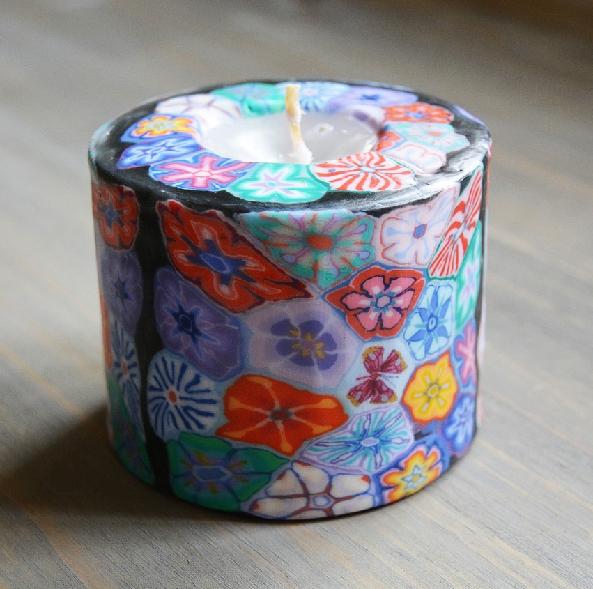 Alternative view of Pillar Candle - Millefiori