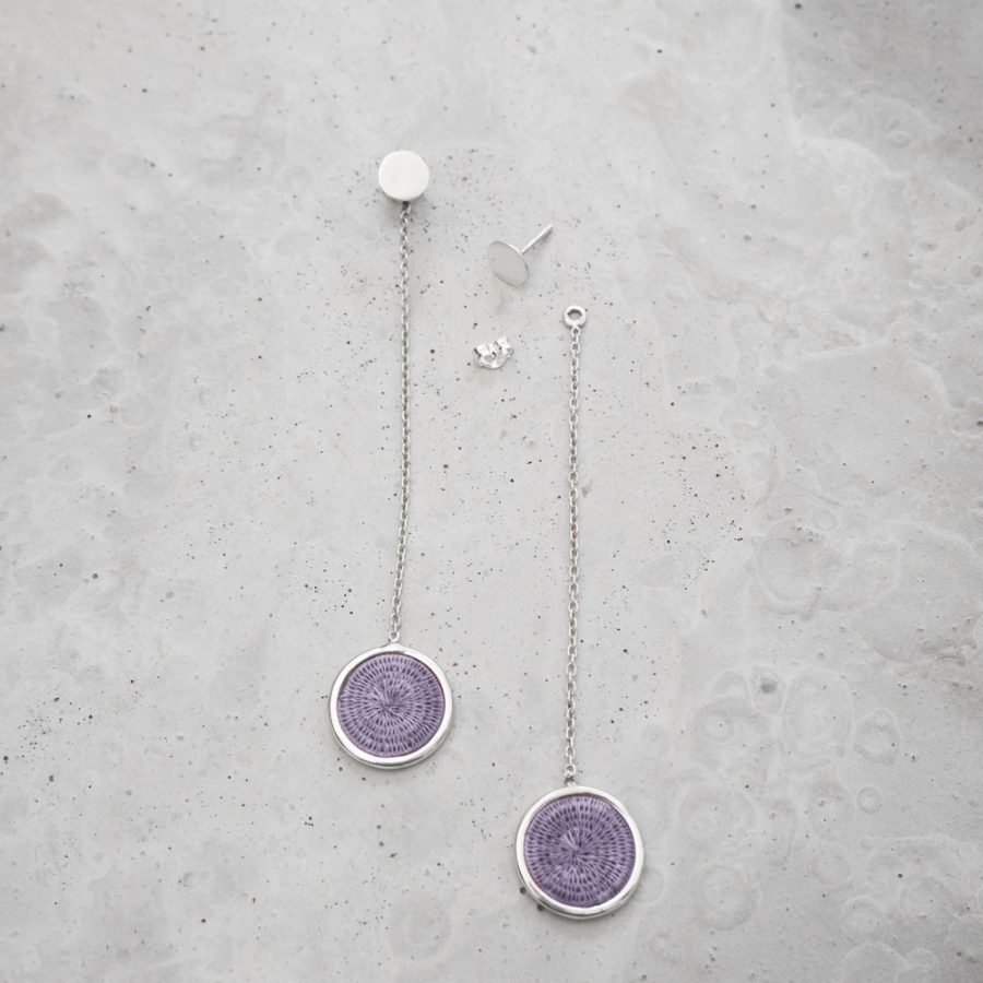 Small Drop Earrings (Smokey Grey)
