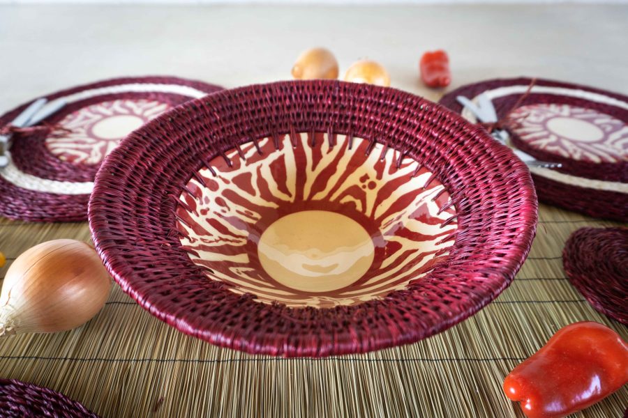 Bowl: Bordeaux - Zebra (26 cm)