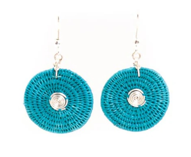Large Spiral Earrings (Turquoise)
